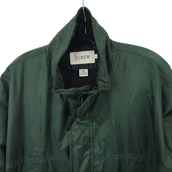 J.Crew Windbreaker Oarsman Jacket Mens M 90s Y2K Full Zip Nylon Rain Coat Anorak - Picture 11 of 16